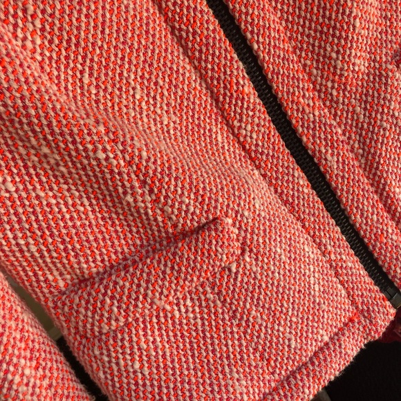 ZARA Pink Tweed Jacket with Zipper Closure, XS/S - Picture 4 of 6